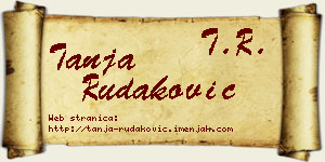 Tanja Rudaković vizit kartica